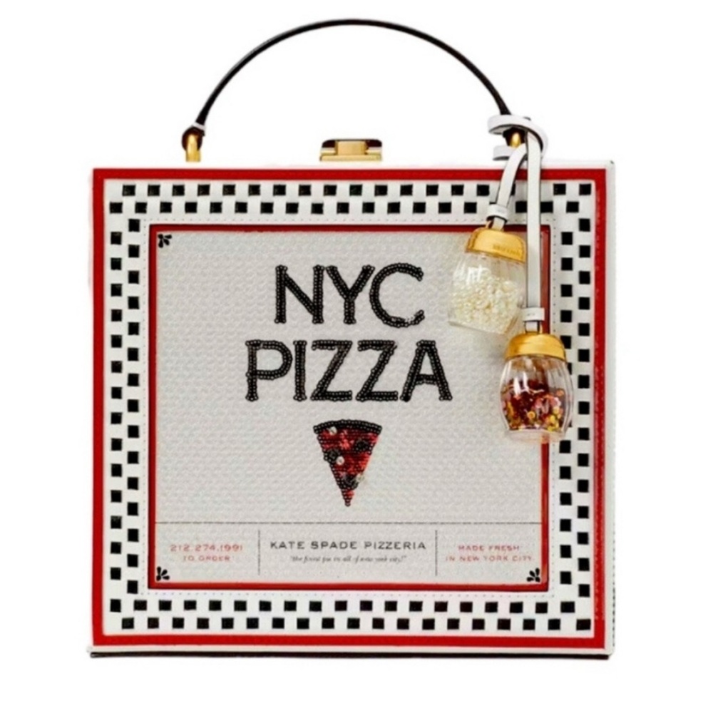💞🍕Kate Spade Sliced 3D Pizza Box Crossbody Bag 💞🍕NWT)